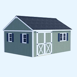 Best Barns New Castle 16 ft. x 12 ft. Wood Storage Shed Kit newcastle_1612  - The Home Depot